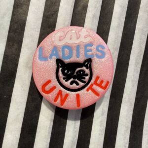 Cat ladies unite broche