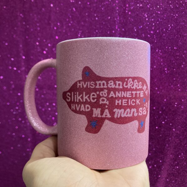 Slikke på Annette Heick rosa glim kop