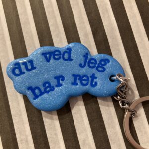 DU ved jeg har ret blå nøglering