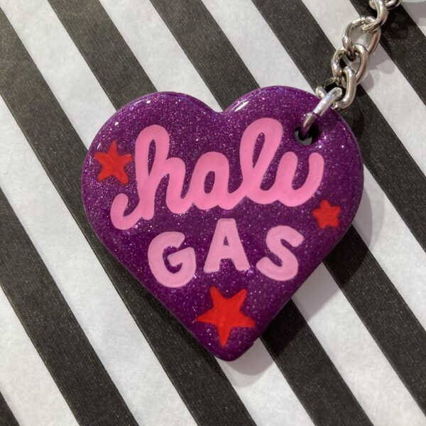 Halv gas hjerte nøglering