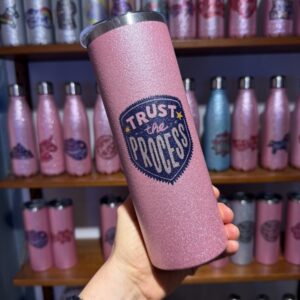 Trust the process pink termokop