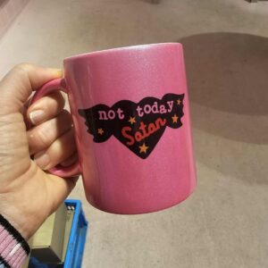 Not today satan blank pink kop