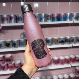 Fight like a Girl pink termoflaske