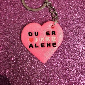 Du er ikke alene hjerte nøglering