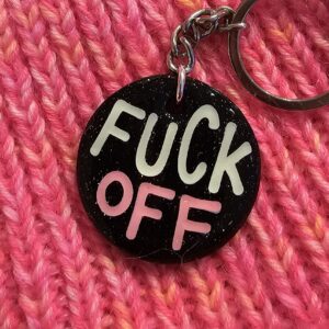 Fuck off håndskrevet nøglering