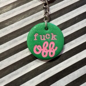 Fuck off grøn nøglering