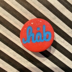 Håb rund koral broche