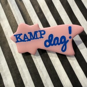 Kampdag rosa stjerneskud broche