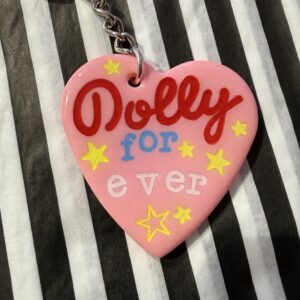 Dolly for ever hjerte nøglering